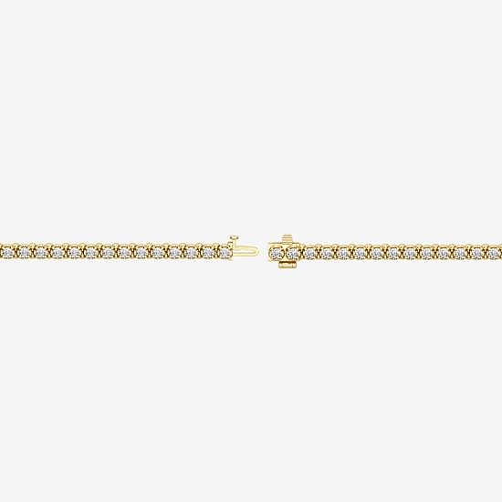 (I / I2) Womens 2 CT. T.W. Lab Grown White Diamond Sterling Silver Tennis Bracelet