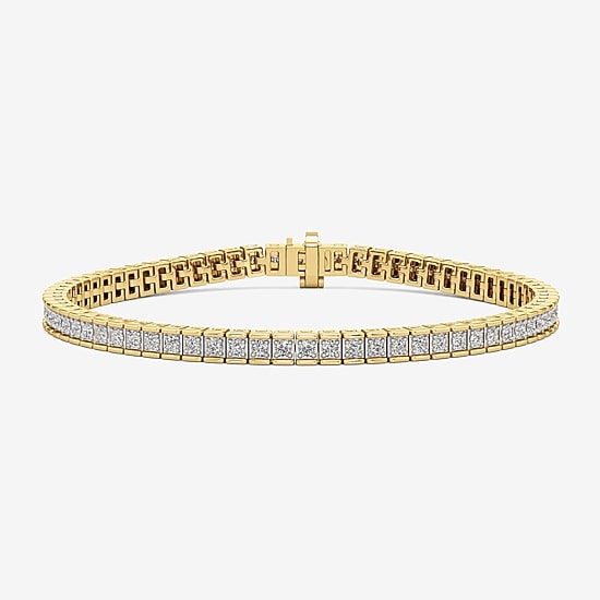 (I / I2) Womens 2 CT. T.W. Lab Grown White Diamond Sterling Silver Tennis Bracelet
