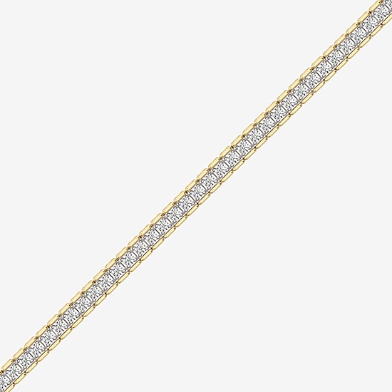 (I / I2) Womens 2 CT. T.W. Lab Grown White Diamond Sterling Silver Tennis Bracelet
