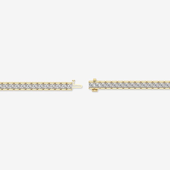 (I / I2) Womens 3 CT. T.W. Lab Grown White Diamond Sterling Silver Tennis Bracelet