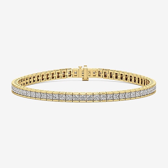 (I / I2) Womens 3 CT. T.W. Lab Grown White Diamond Sterling Silver Tennis Bracelet