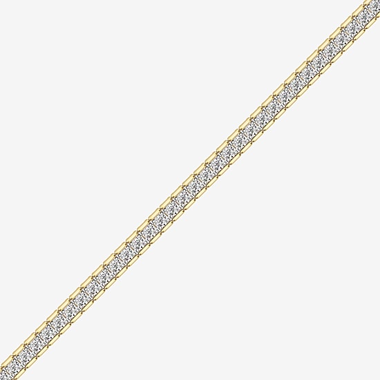 (I / I2) Womens 3 CT. T.W. Lab Grown White Diamond Sterling Silver Tennis Bracelet