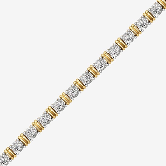 (I / I2) Womens 2 CT. T.W. Lab Grown White Diamond Sterling Silver Tennis Bracelet