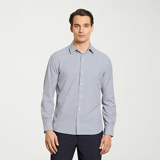 Van Heusen All Way Stretch Performance Mens Long Sleeve Regular Fit Button-Down Shirt