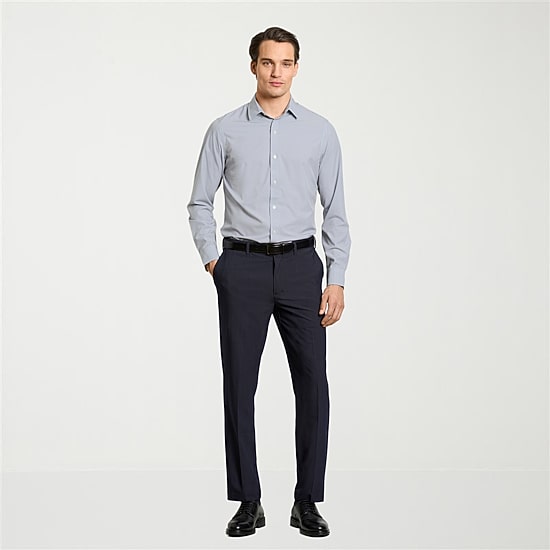 Van Heusen All Way Stretch Performance Mens Long Sleeve Regular Fit Button-Down Shirt