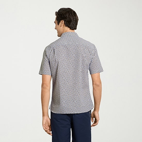 Van Heusen Everyday Defense Stain Shield Mens Short Sleeve Slim Fit Button-Down Shirt