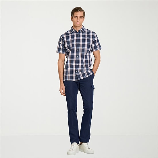 Van Heusen Originals Mens Short Sleeve Regular Fit Button-Down Shirt
