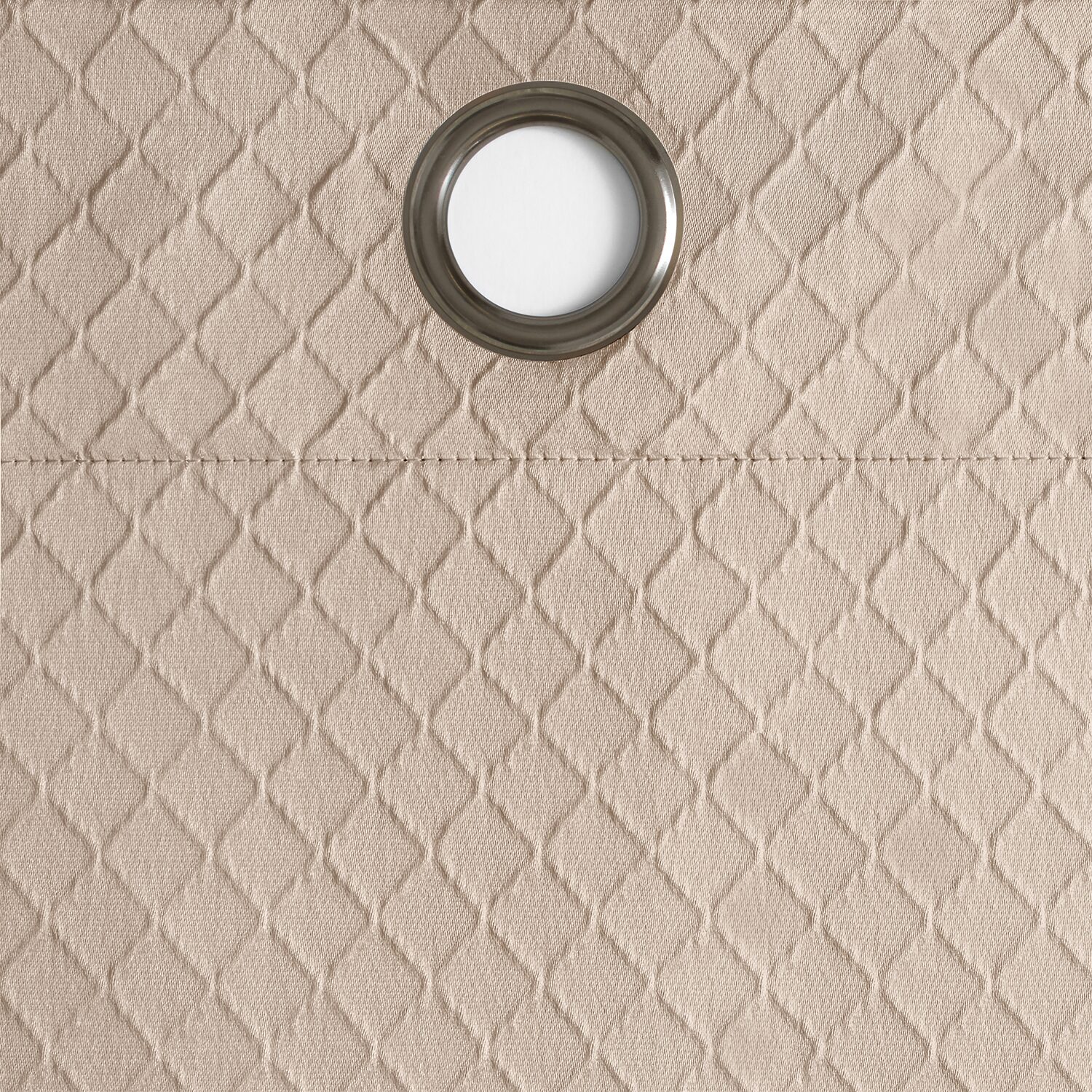 Fieldcrest Diamond Grommet Top Energy Saving 100% Blackout Single Curtain Panel