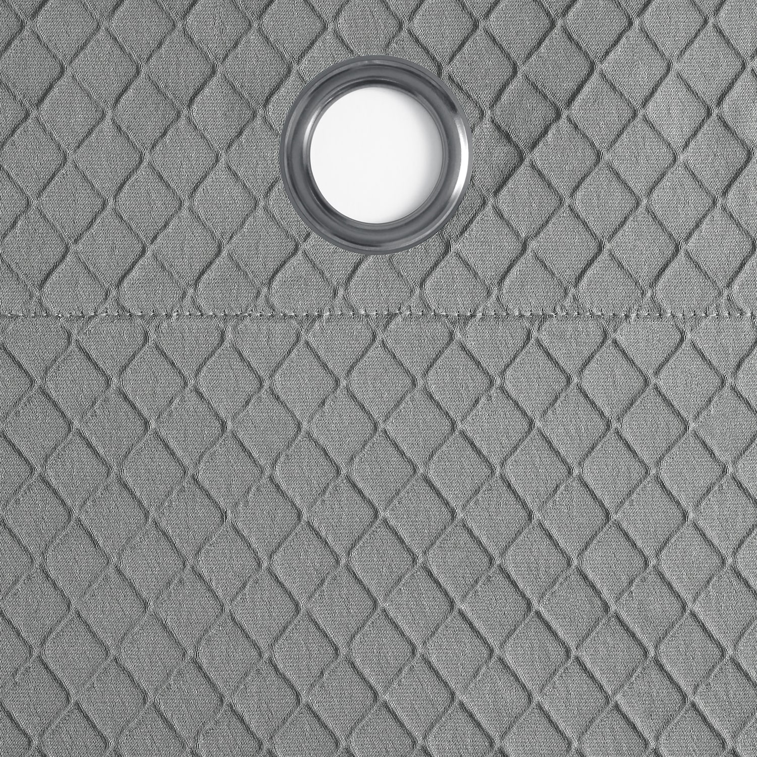 Fieldcrest Diamond Grommet Top Energy Saving 100% Blackout Single Curtain Panel