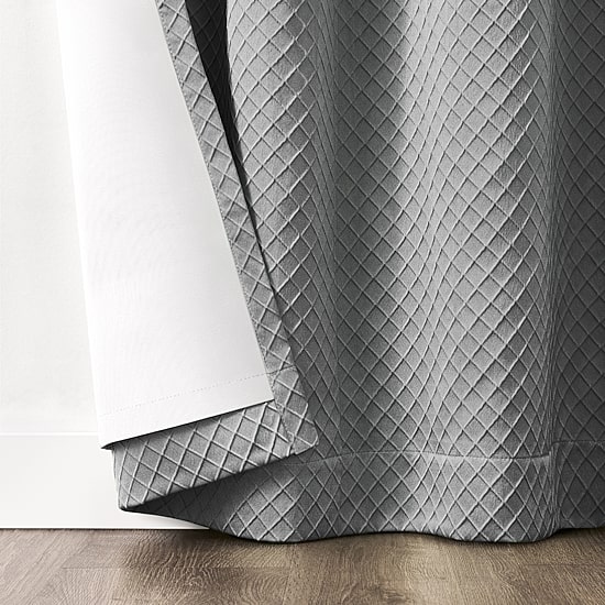 Fieldcrest Diamond Grommet Top Energy Saving 100% Blackout Single Curtain Panel