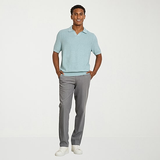 Van Heusen Temp Control Mens Short Sleeve Polo Sweater