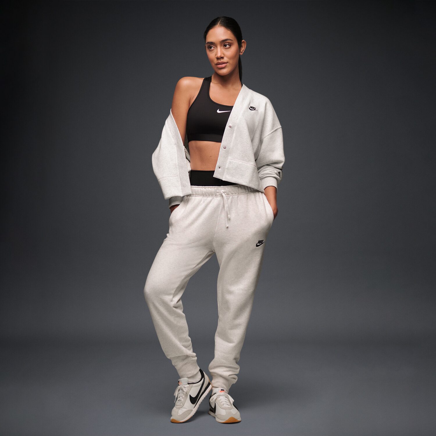 Nike Club Womens Cuffed Mid Rise Fleece Jogger