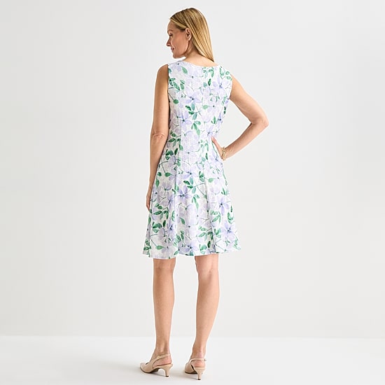 Perceptions Womens Floral Jacket Dress