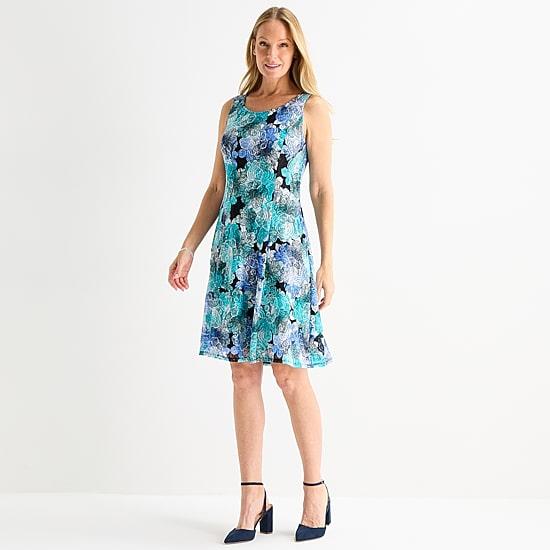 Perceptions Womens Floral Lace Jacket Dress