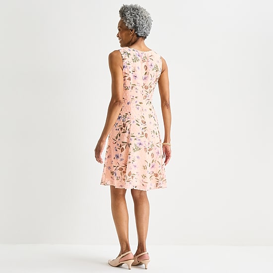 Perceptions Womens Floral Jacket Dress