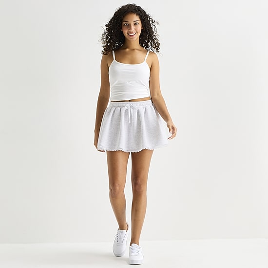 Forever 21 Womens Juniors Mid Rise Scooter Skirt
