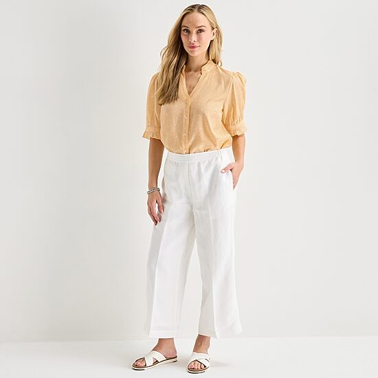 Liz Claiborne Womens Short Sleeve Blouse