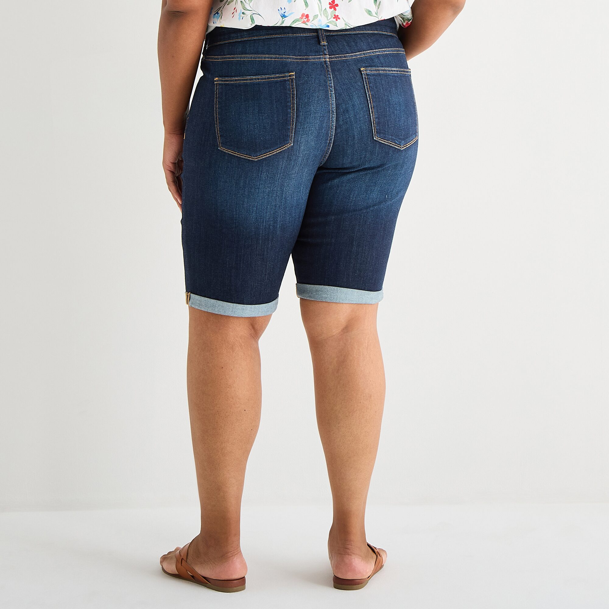 St. John's Bay Womens 11" Plus Bermuda Short