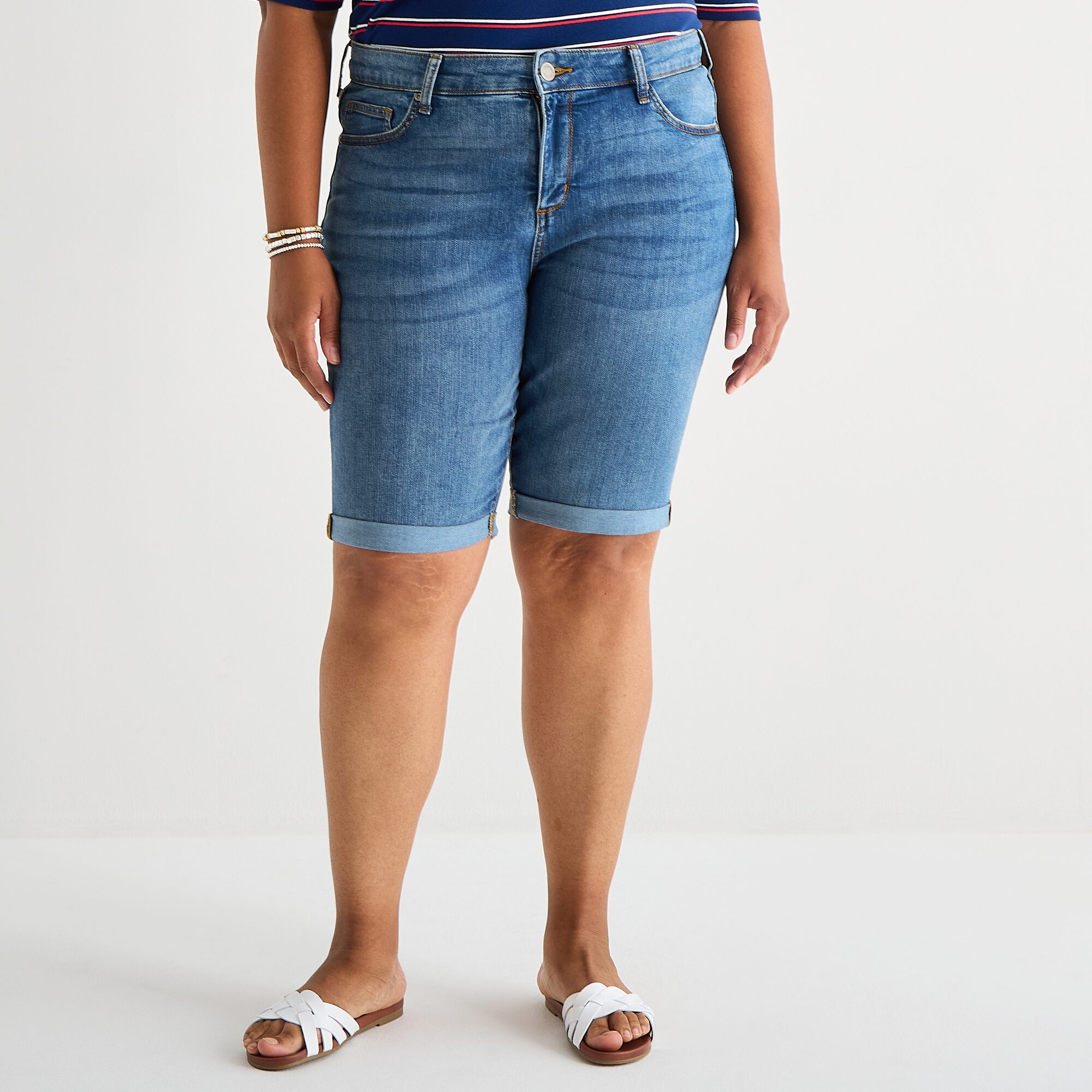 St. John's Bay Womens 11" Plus Bermuda Short