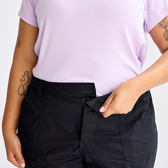 St. John's Bay Womens 12" Plus Adaptive Easy-on + Easy-off Cargo Bermuda Short