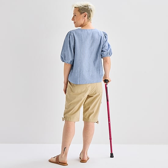 St. John's Bay Womens 11" Mid Rise Adaptive Easy-on + Easy-off Bermuda Short