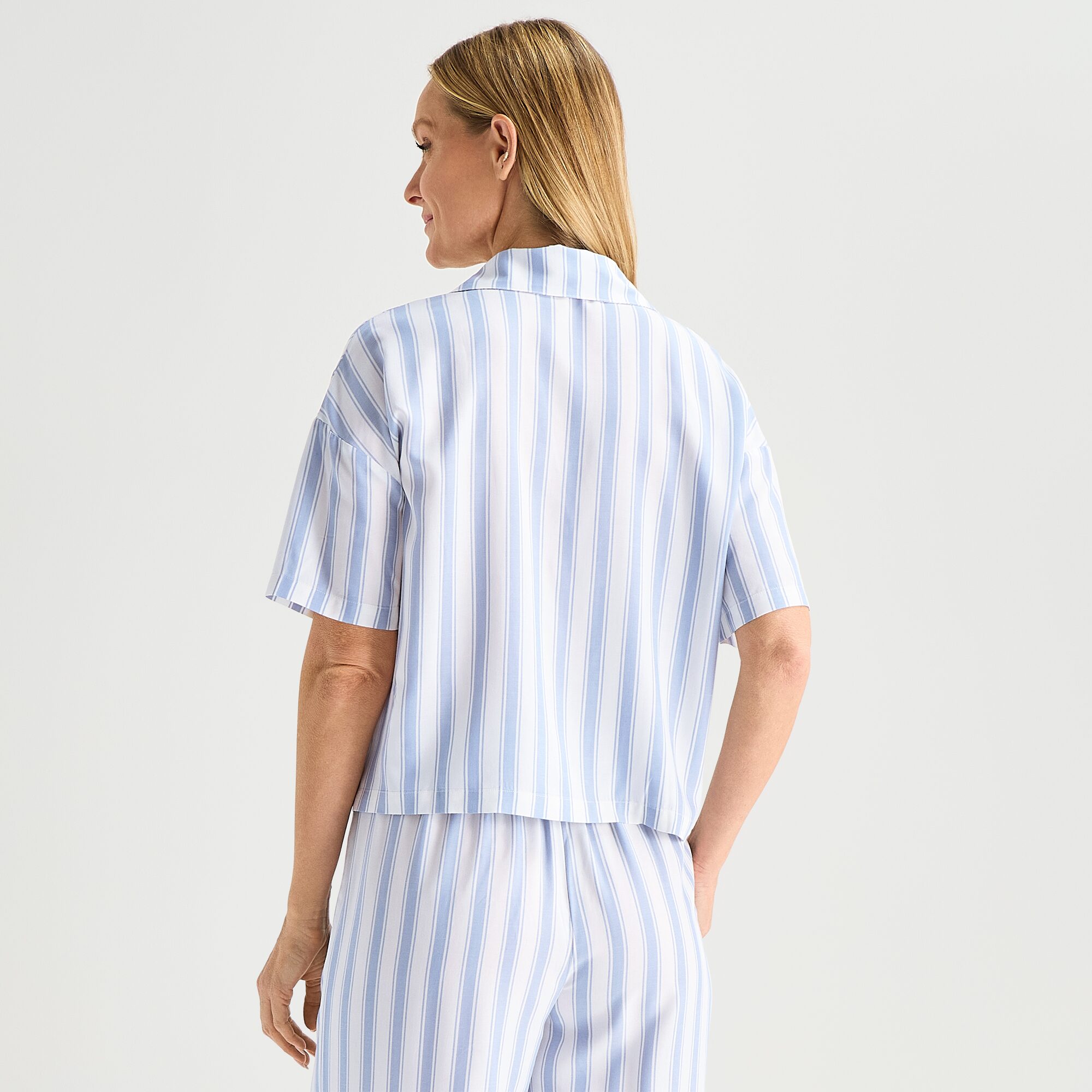 Liz Claiborne Cool and Calm Womens Short Sleeve 2-pc. Pajama Set