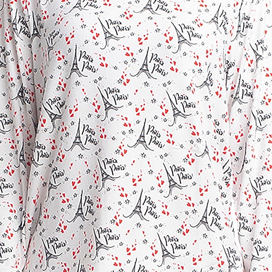 GoodNight Kiss Womens V-Neck Long Sleeve 2-pc. Pajama Set