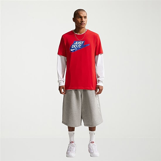 Nike Just Do It Mens Crew Neck Short Sleeve Classic Fit Big and Tall Graphic T-Shirt