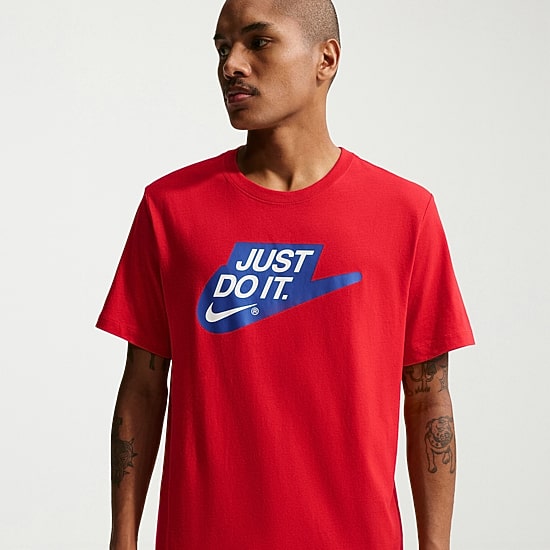 Nike Just Do It Mens Crew Neck Short Sleeve Classic Fit Big and Tall Graphic T-Shirt