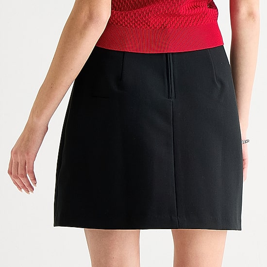 by&by Womens Juniors Mid Rise Mini A-Line Skirt
