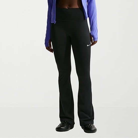 Nike One Womens High Rise Active Flare Full Length Leggings