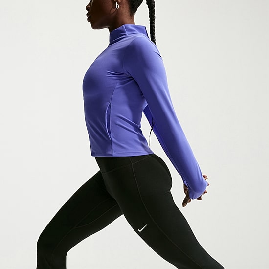 Nike One Womens High Rise Active Flare Full Length Leggings