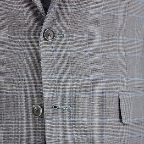 Stafford Coolmax All Season Ecomade Mens Classic Fit Plaid Suit Jacket