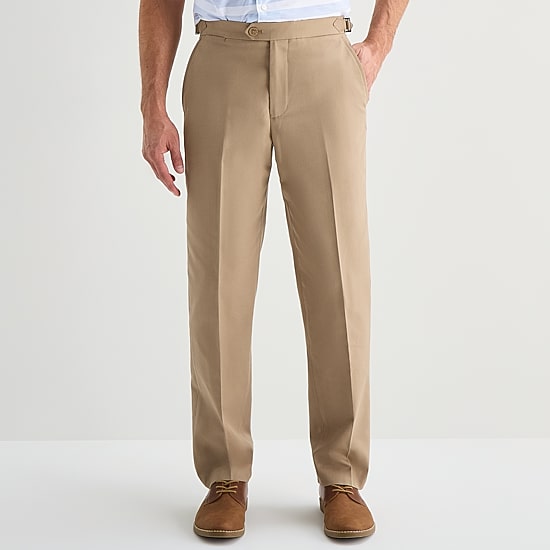 Stafford Mens Classic Fit Dress Flat Front Pant