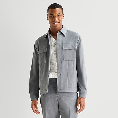 Arizona Mens Shirt Jacket, Color: Brown Plaid - JCPenney