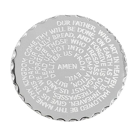 Steeltime "Lord'S Prayer" Mens Stainless Steel 24 Inch Pendant Necklace
