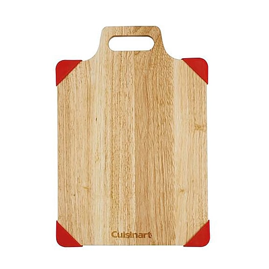 Cuisinart Rubberwood 15"x9.5" Cutting Board with Silicone Corners