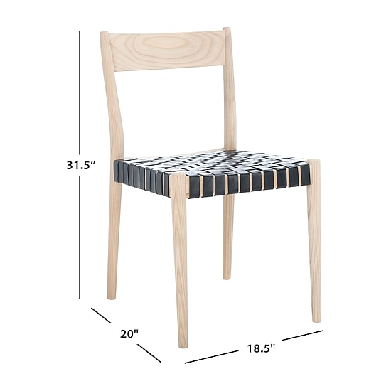 Eluned Dining Chair with Basket Woven Seat - Set of 2