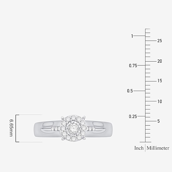 3PC His and Hers Trio Wedding Set Featuring 1/3 CT. T.W. Natural White Diamond 10K Gold Round Halo Side Stone Ring Set