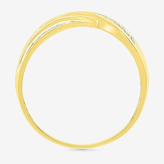 4.80mm Unisex Adult 1/3 CT. T.W. Natural White Diamond 10K Gold Round Side Stone Wedding Ring Set