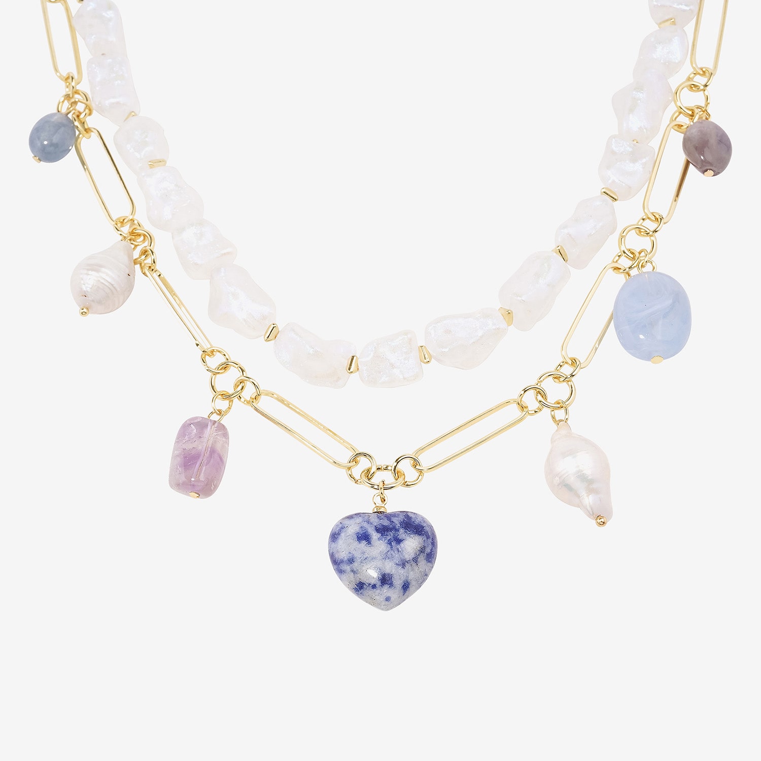Bijoux Bar Womens Multi Color 20 Inch Strand Necklace