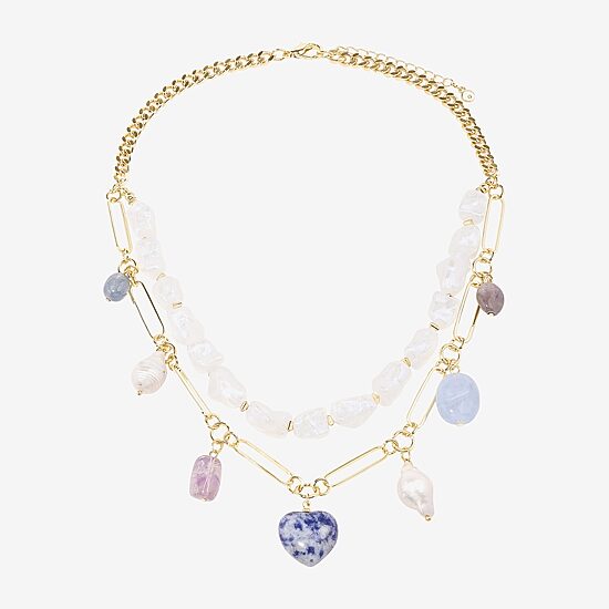 Bijoux Bar Womens Multi Color 20 Inch Strand Necklace