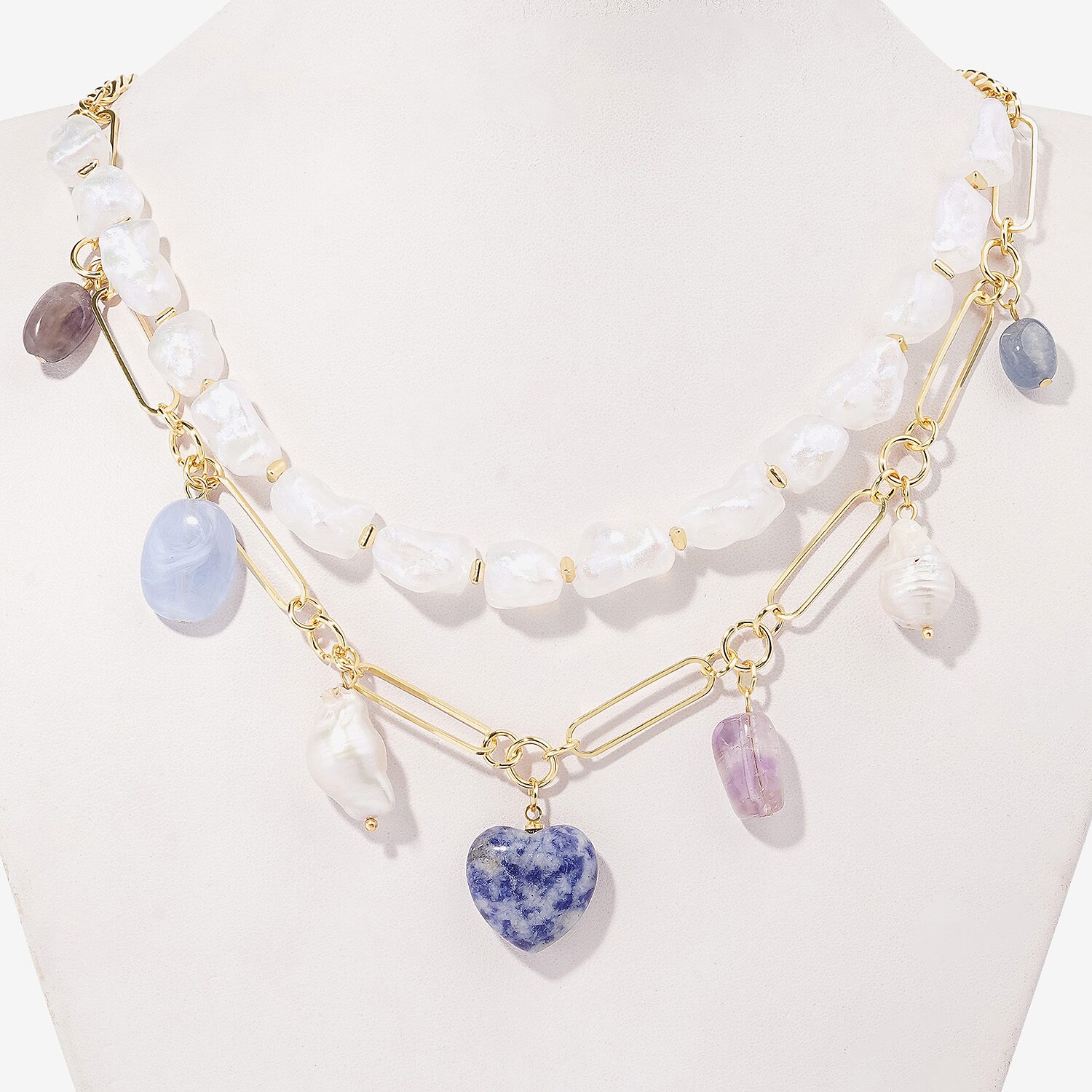 Bijoux Bar Womens Multi Color 20 Inch Strand Necklace