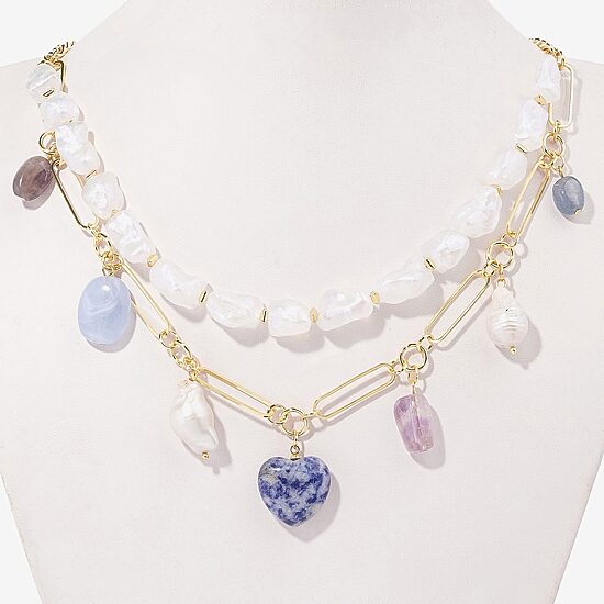 Bijoux Bar Womens Multi Color 20 Inch Strand Necklace