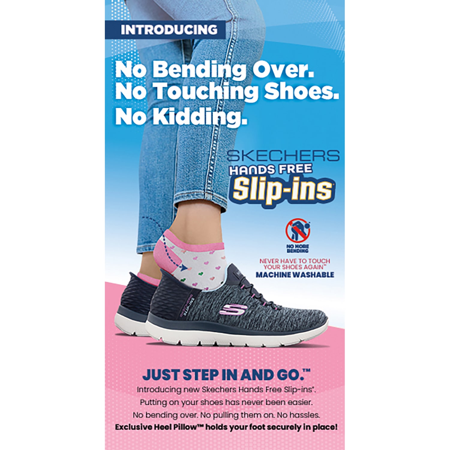 Skechers Hands Free Slip-Ins On The Go Mary Ann Womens Round Closed Toe Jane Shoes