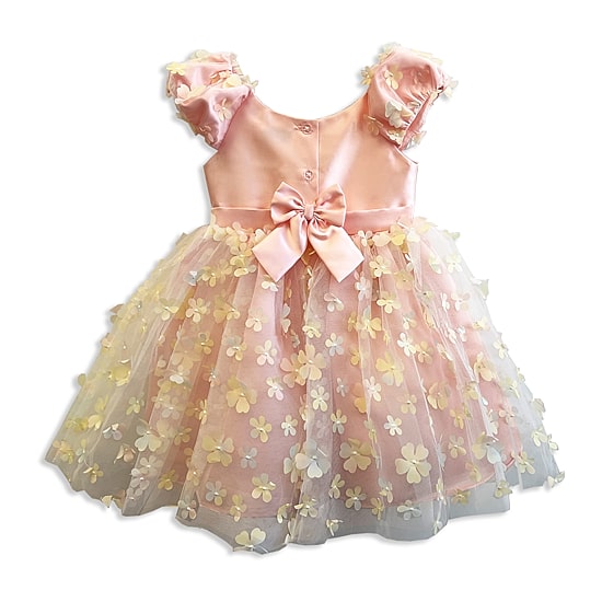 Blueberi Boulevard Baby Girls Puffed Short Sleeve A-Line Dress