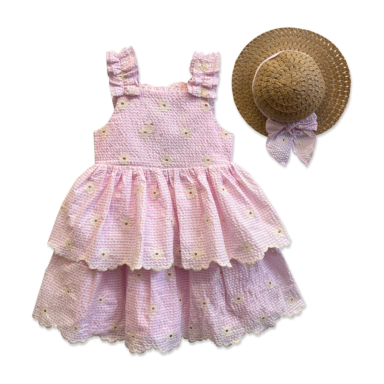 Blueberi Boulevard Baby Girls Eyelet Sleeveless A-Line Dress