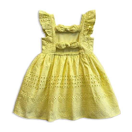 Blueberi Boulevard Baby Girls Eyelet Sleeveless A-Line Dress