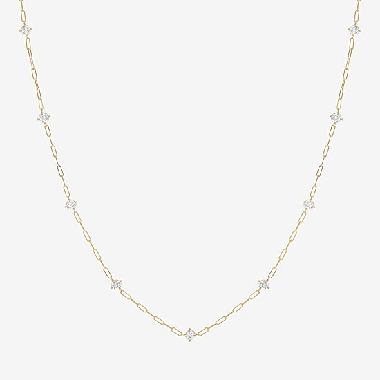 Diamond Addiction (G-H / Si2-I1) Womens 10K Gold 19 1/2 Inch Link Chain Necklace