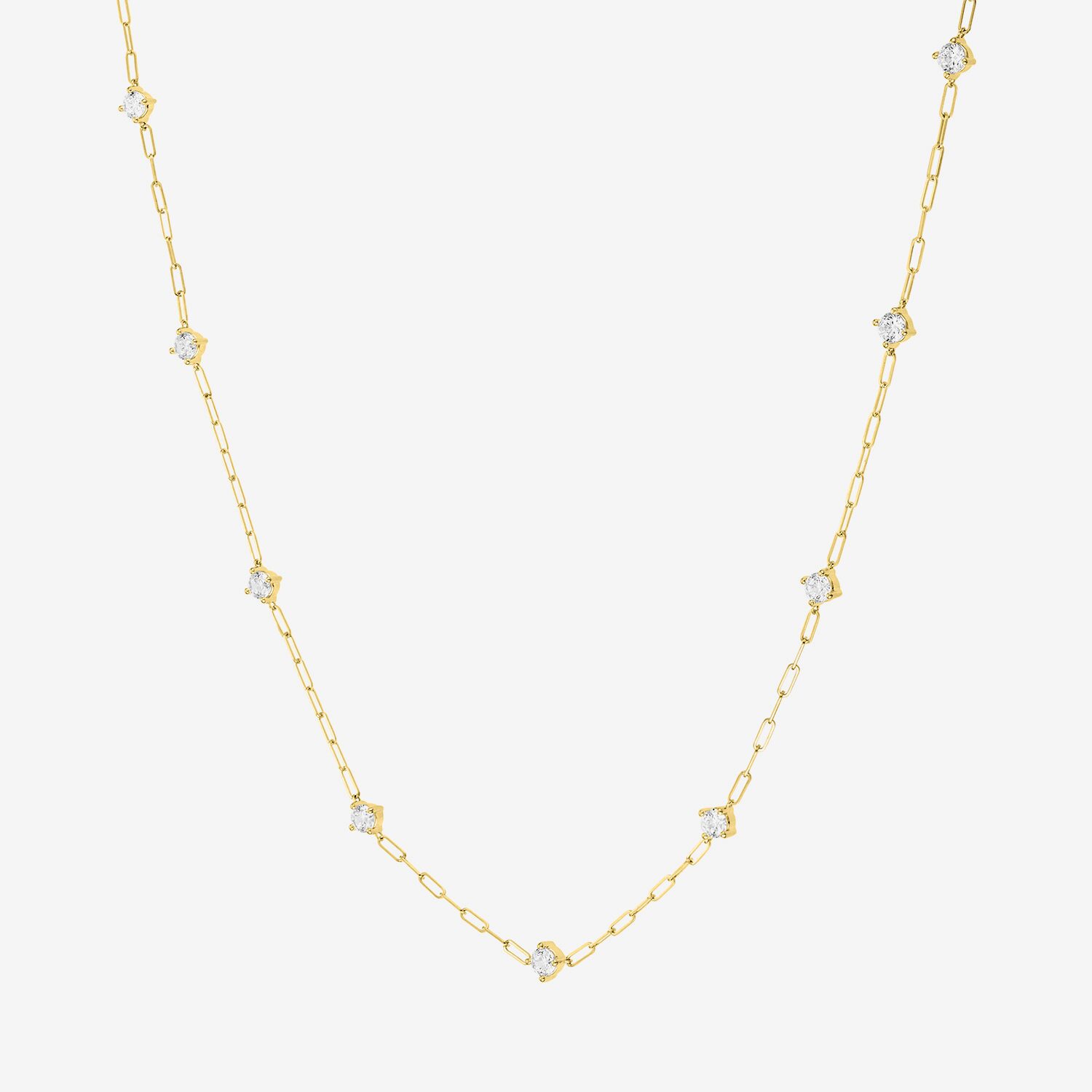 Diamond Addiction (G-H / Si2-I1) Womens 10K Gold 19 1/2 Inch Link Chain Necklace